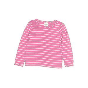 Hanna Andersson Girls Pink and White Stripe Long Sleeve T-Shirt size: 3T, EUC